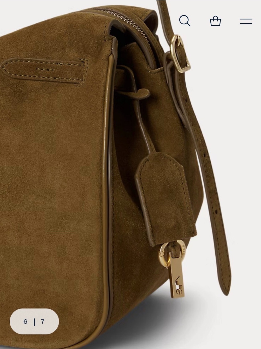 Polo ID Suede Satchel (BNWT) - Picture 6 of 7